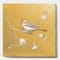 Designart - Gold Bird on Blossoms I - Farmhouse Gallery-wrapped Canvas